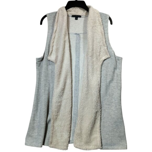 Signature Studio Sleeveless Vest Gray Beige Knit Women's Size Large - Picture 1 of 4